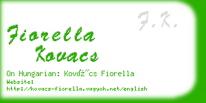 fiorella kovacs business card